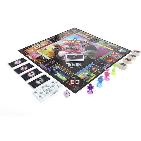 Monopoly® Junior: DreamWorks Trolls World Tour Edition Board Game-New - Picture 8 of 8
